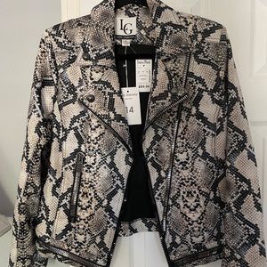Lena Gabrielle snakeskin print jacket